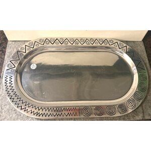 Wilton and Co. Armetale Vintage Reggae 18.5" x 11" Oval Platter # 3303